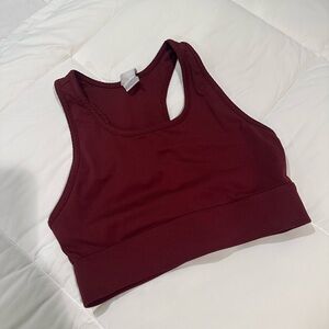Fabletics Burgundy Sports Bra